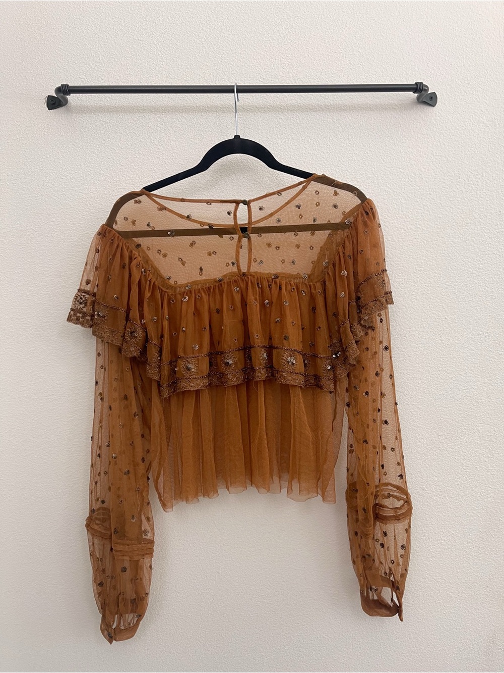 Free People Mesh Top - Feminine Romantic Adorable - Picture 5 of 7
